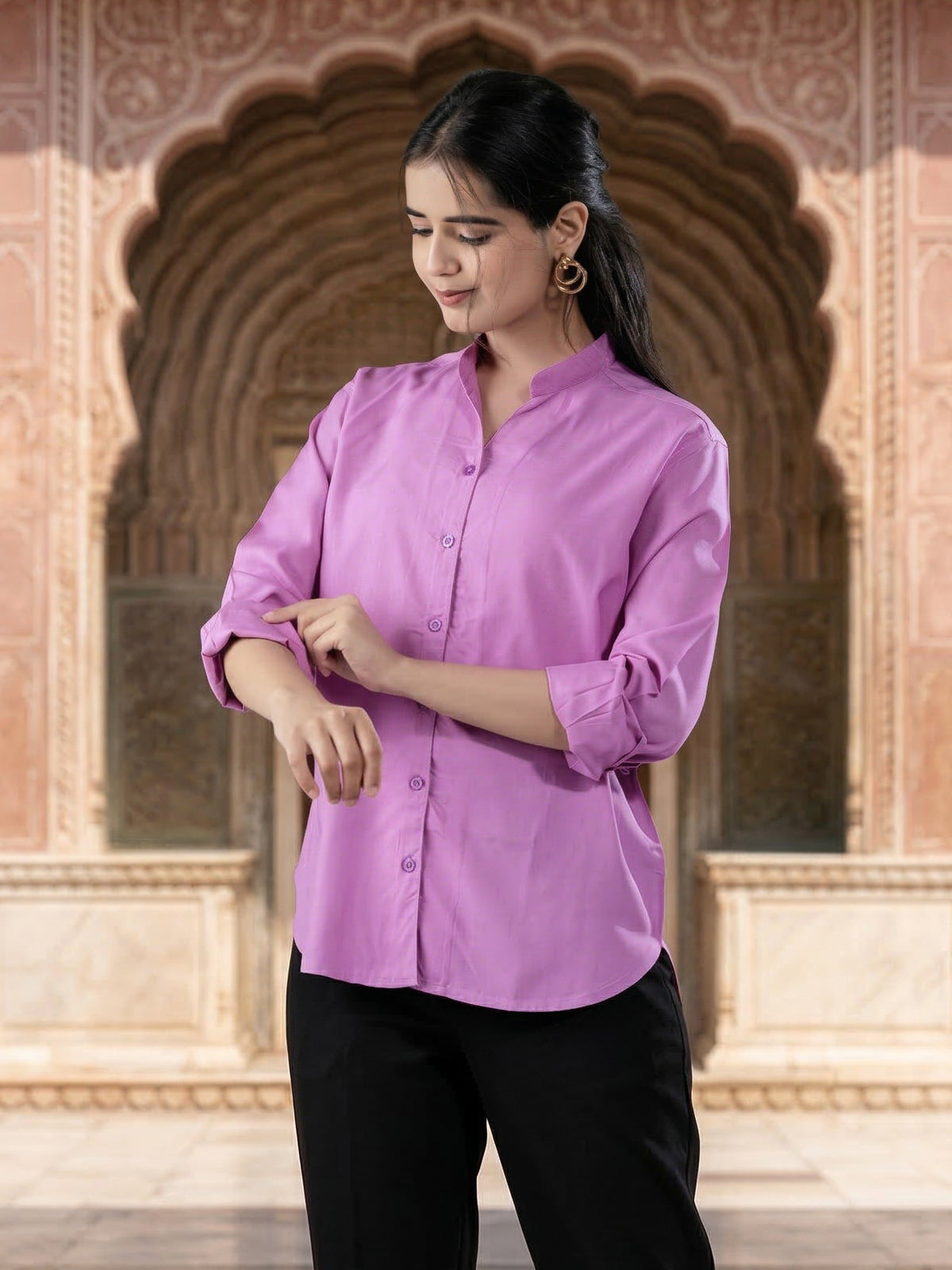 Purple Elite Viscose Shirt
