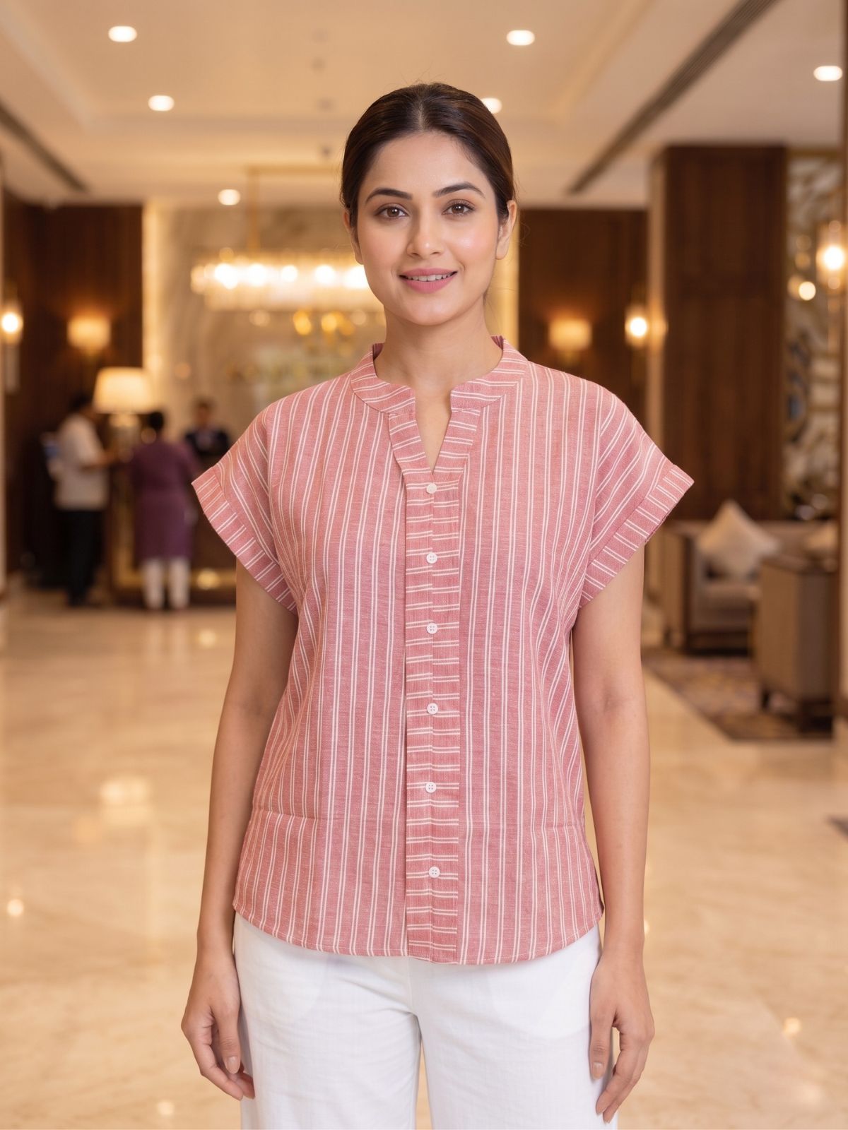 Red Stripe Cotton Top