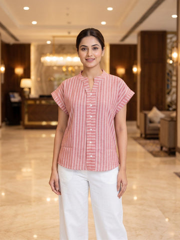 Red Stripe Cotton Top