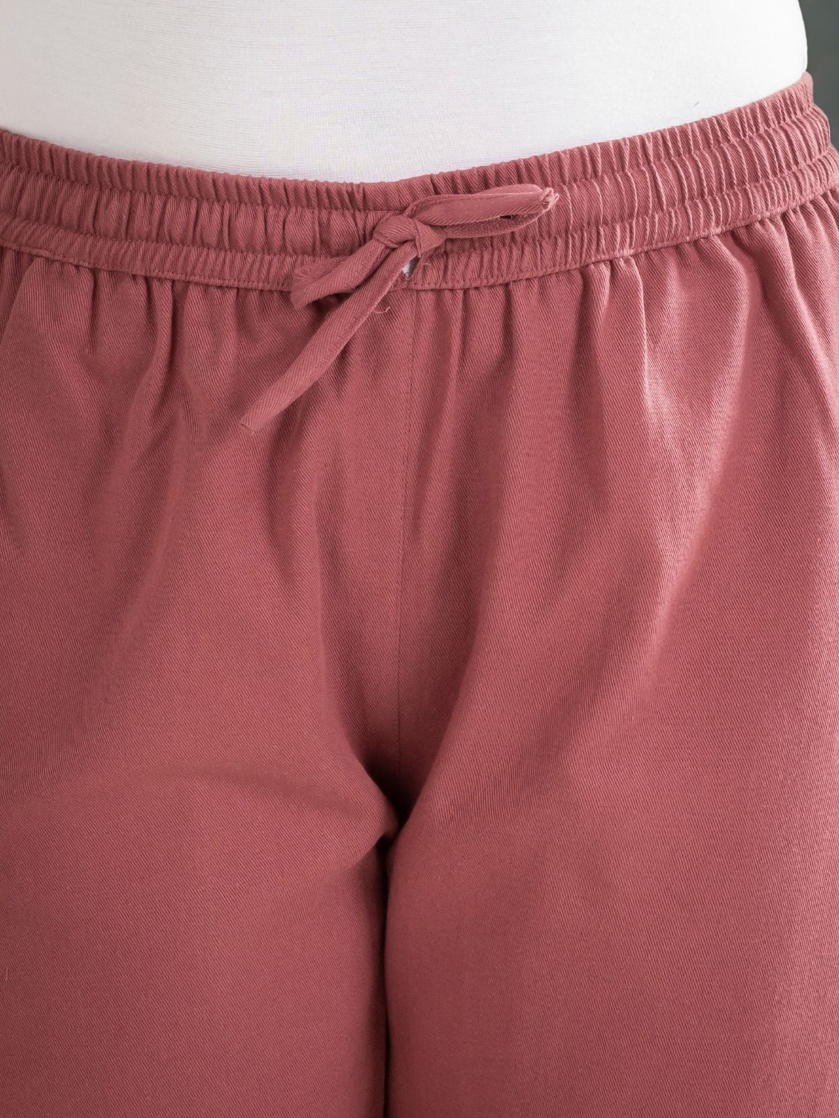 Rose Taupe Cotton Twill Pajama Pants