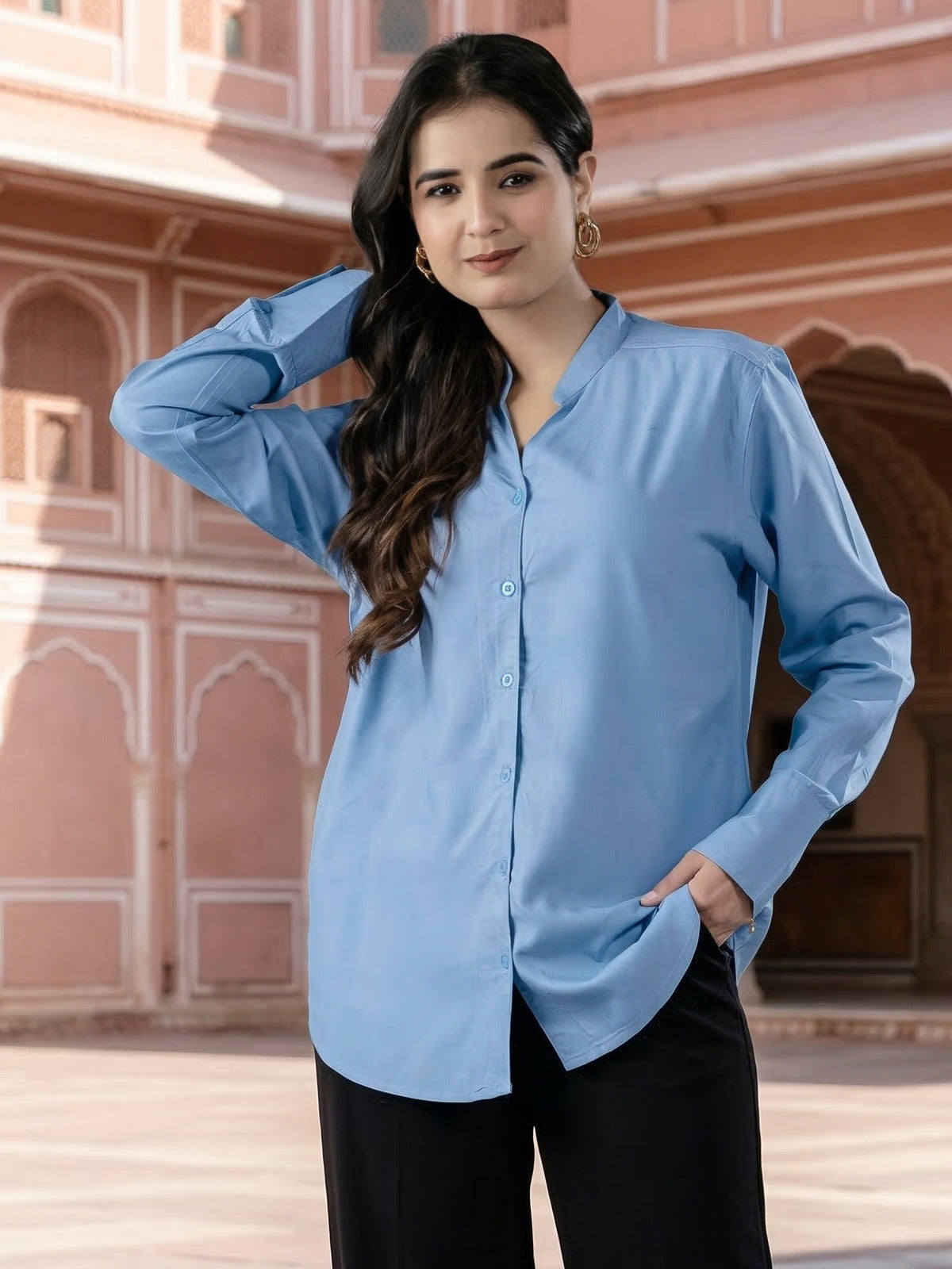 SkyBlue Elite Viscose Shirt