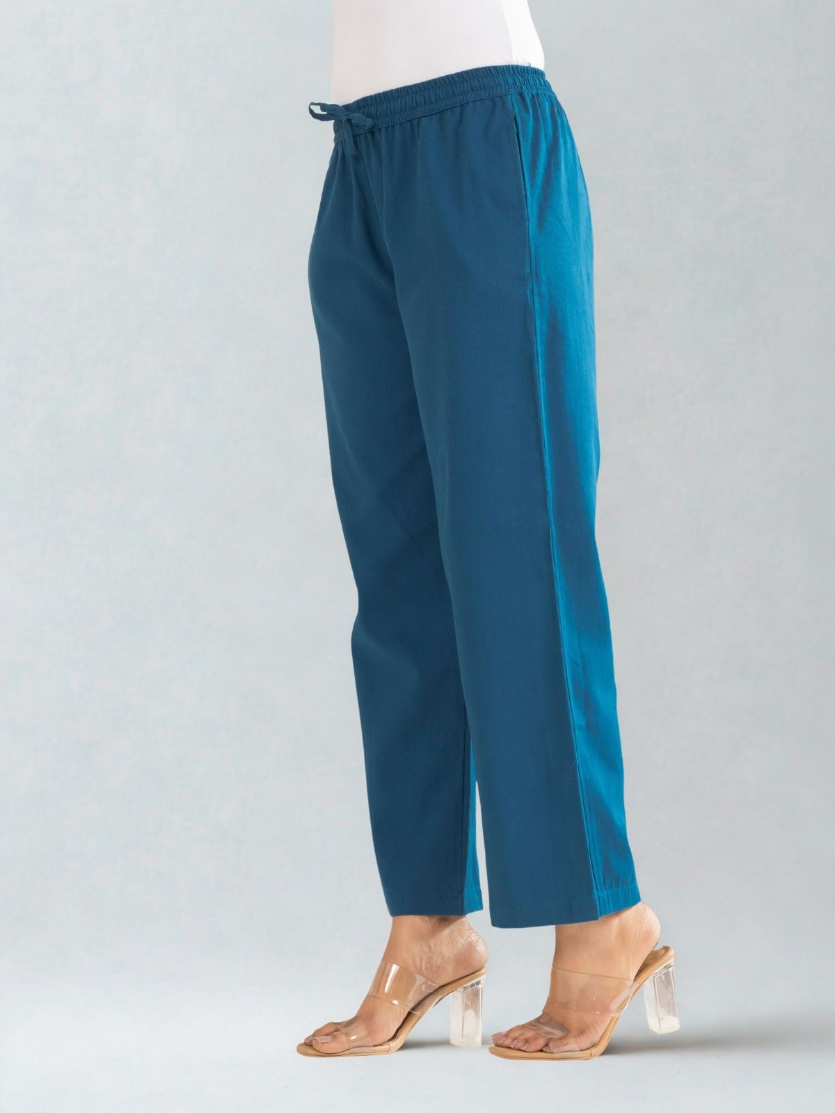 TealBlue Cotton Twill Pajama Pants