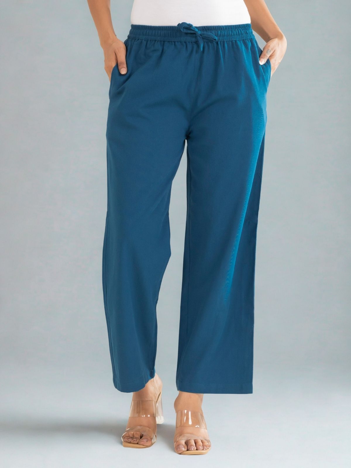 TealBlue Cotton Twill Pajama Pants