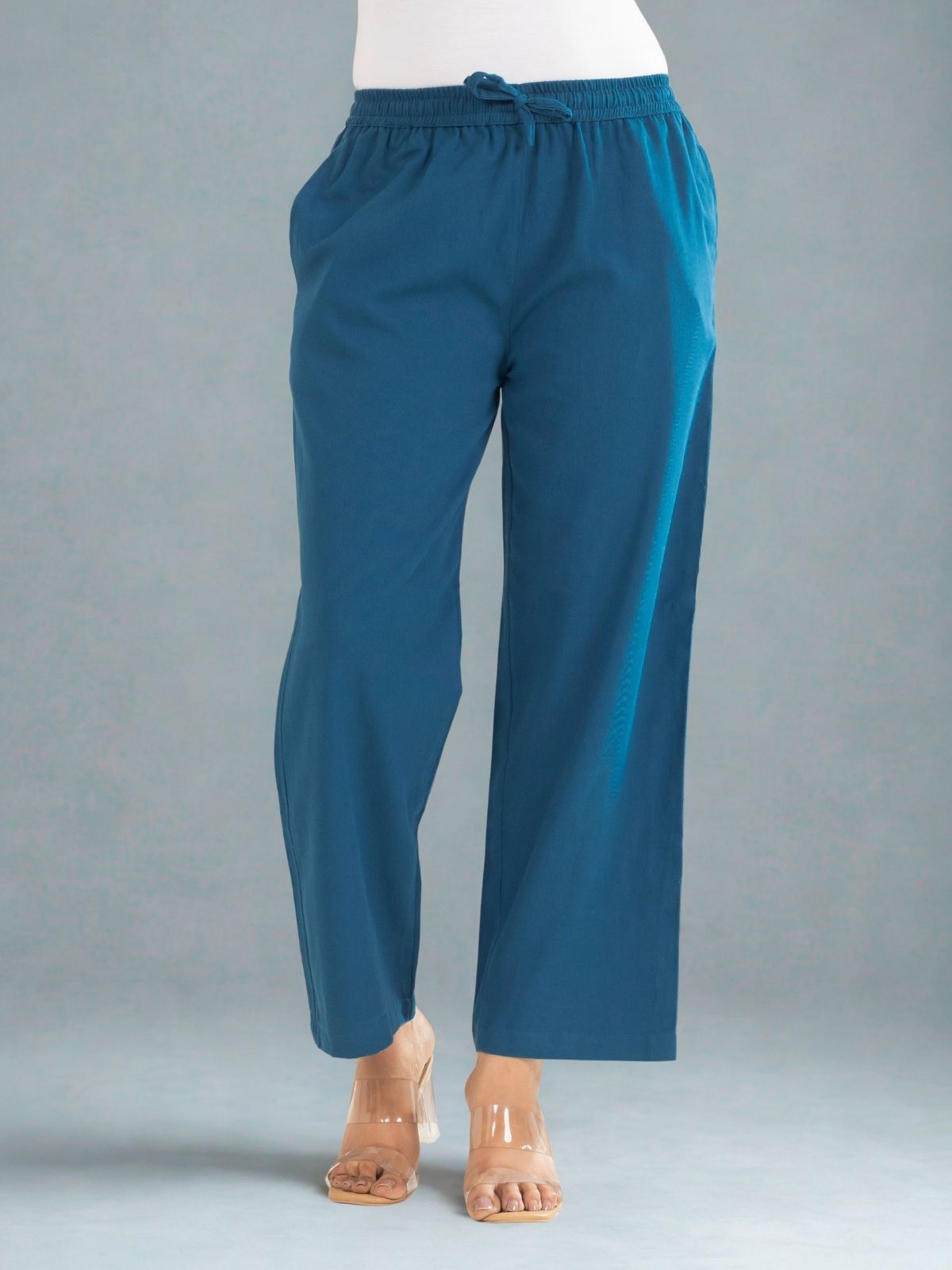 TealBlue Cotton Twill Pajama Pants