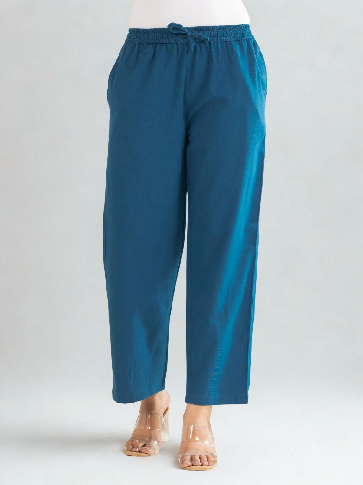 TealBlue Cotton Twill Pajama Pants