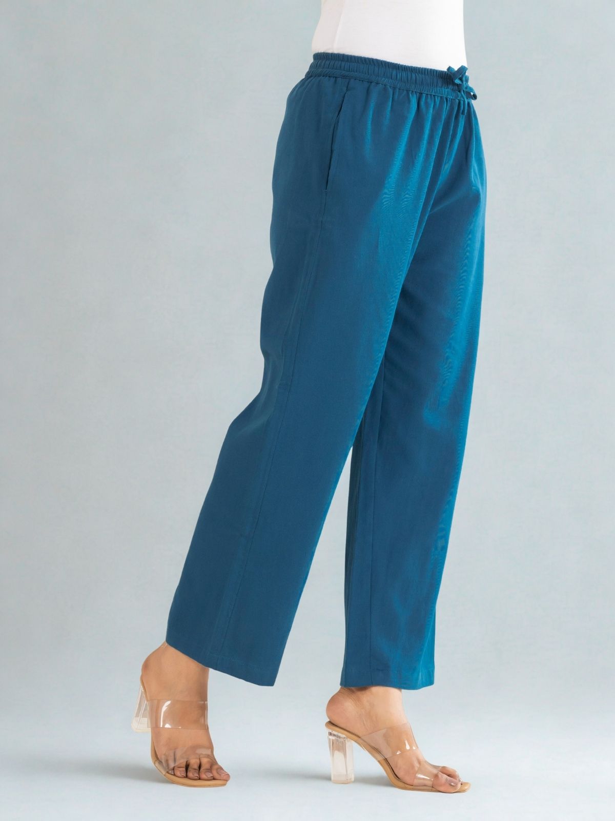 TealBlue Cotton Twill Pajama Pants