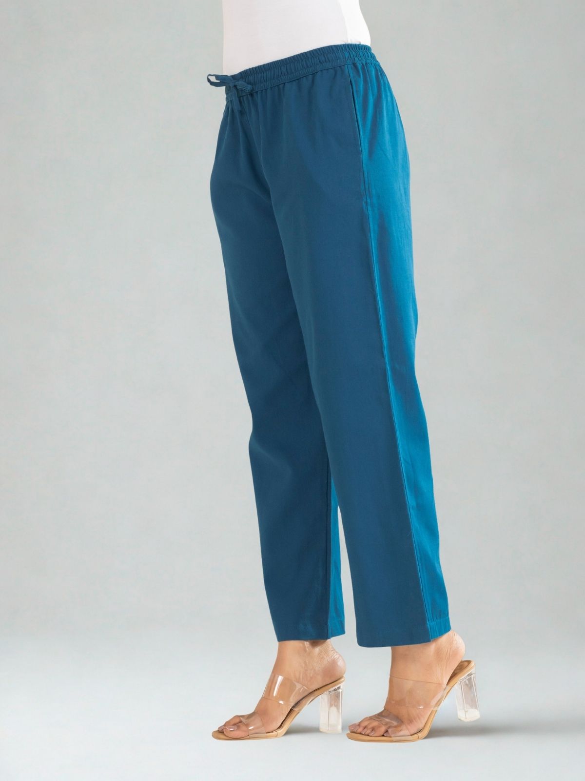 TealBlue Cotton Twill Pajama Pants