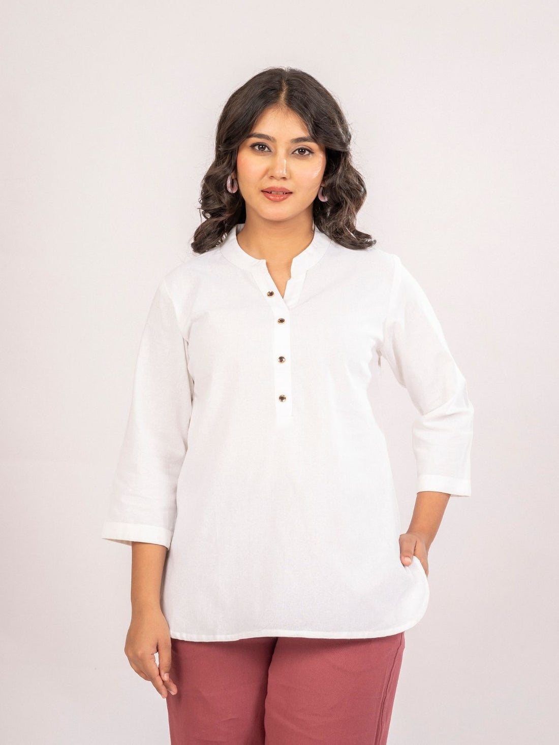 White Cotton Comfort Tops