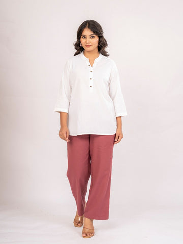White Cotton Comfort Tops