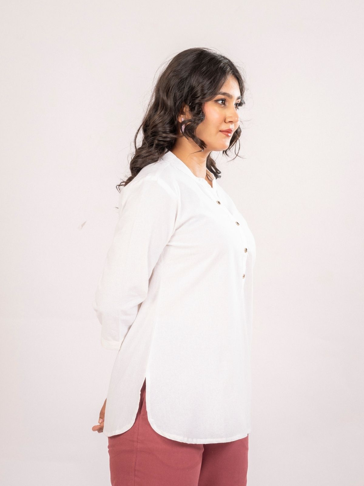 White Cotton Comfort Tops