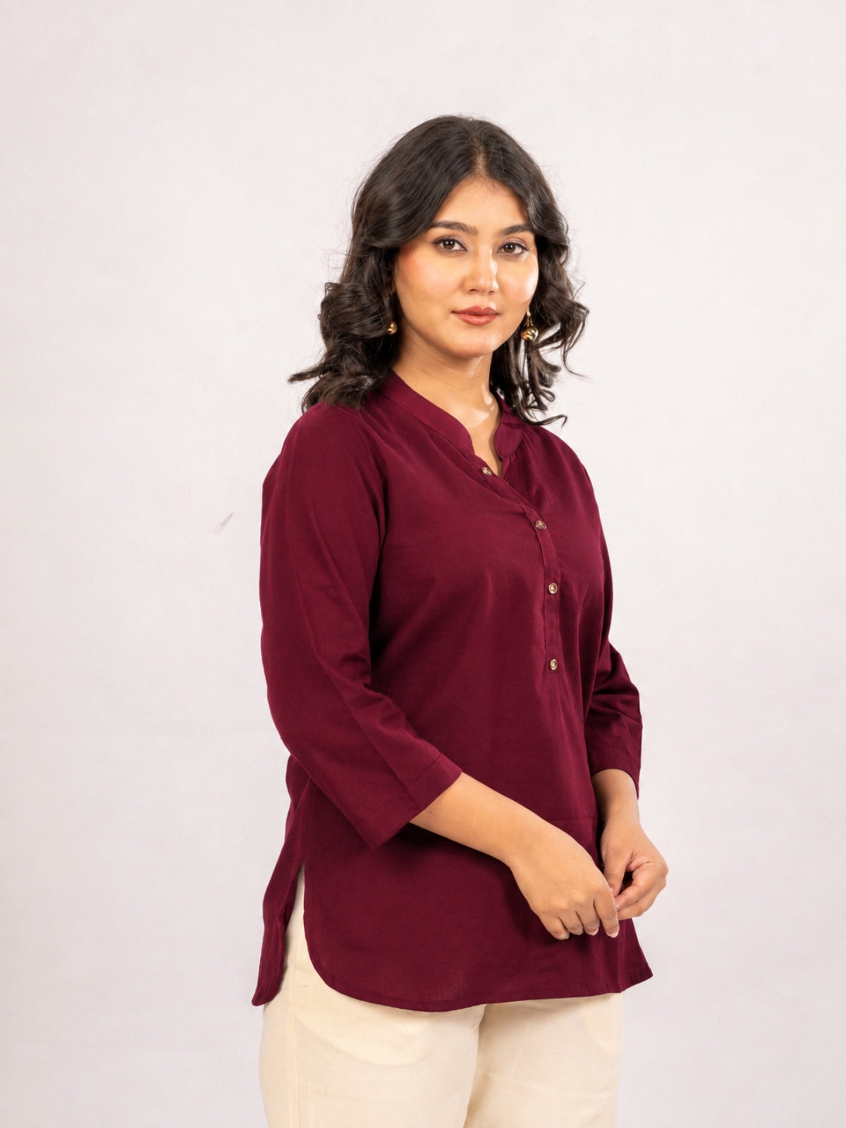 Black & Wine Cotton Comfort Tops Combo