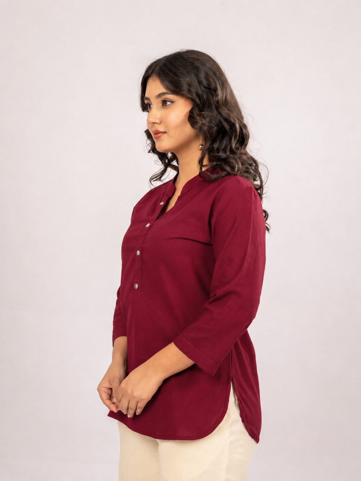 Black & Wine Cotton Comfort Tops Combo