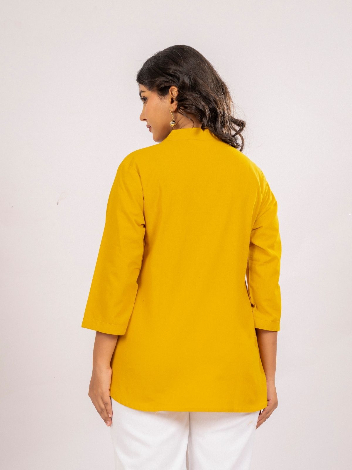 Yellow Cotton Comfort Tops