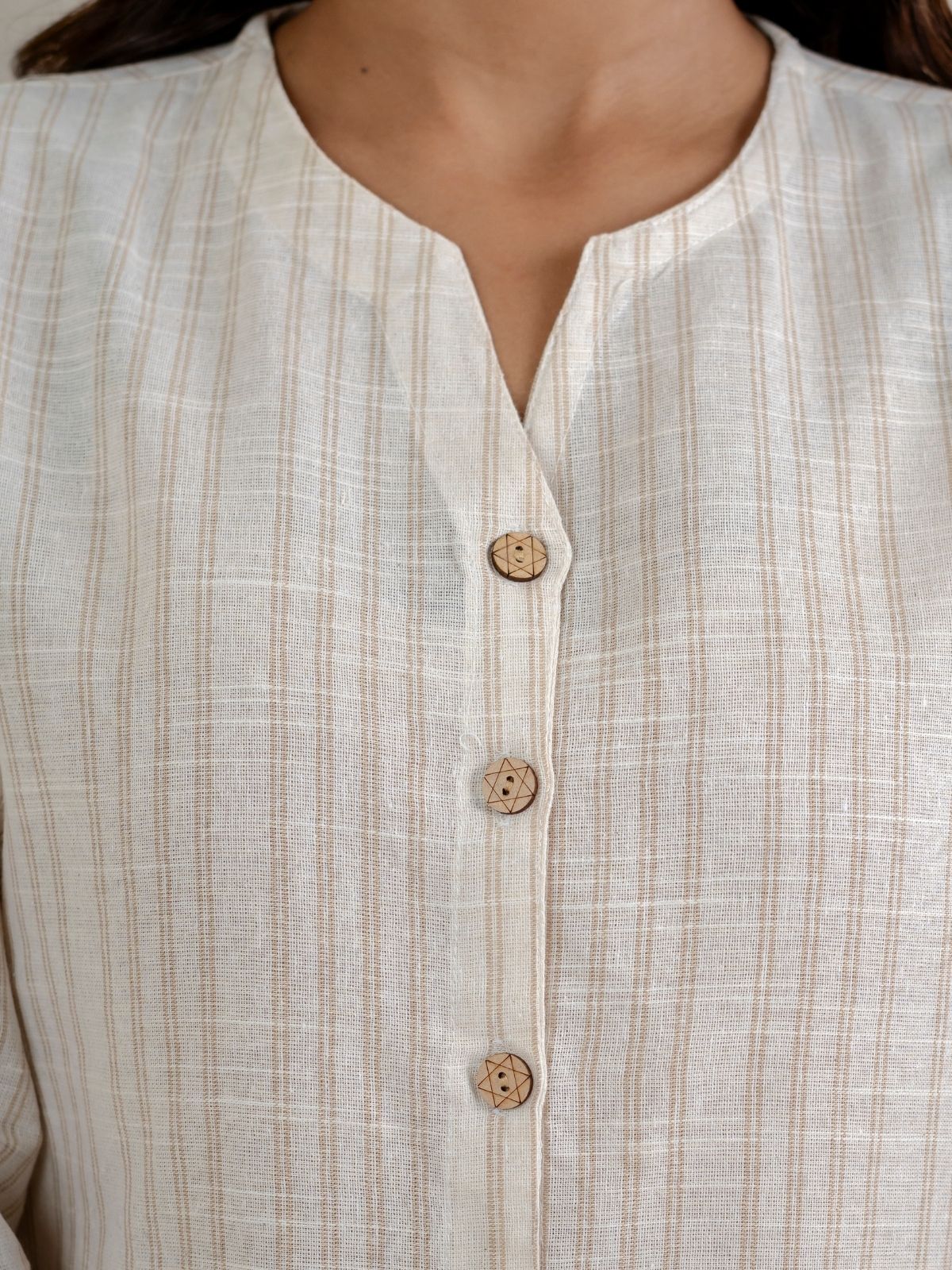 Brown Striped  Shirt