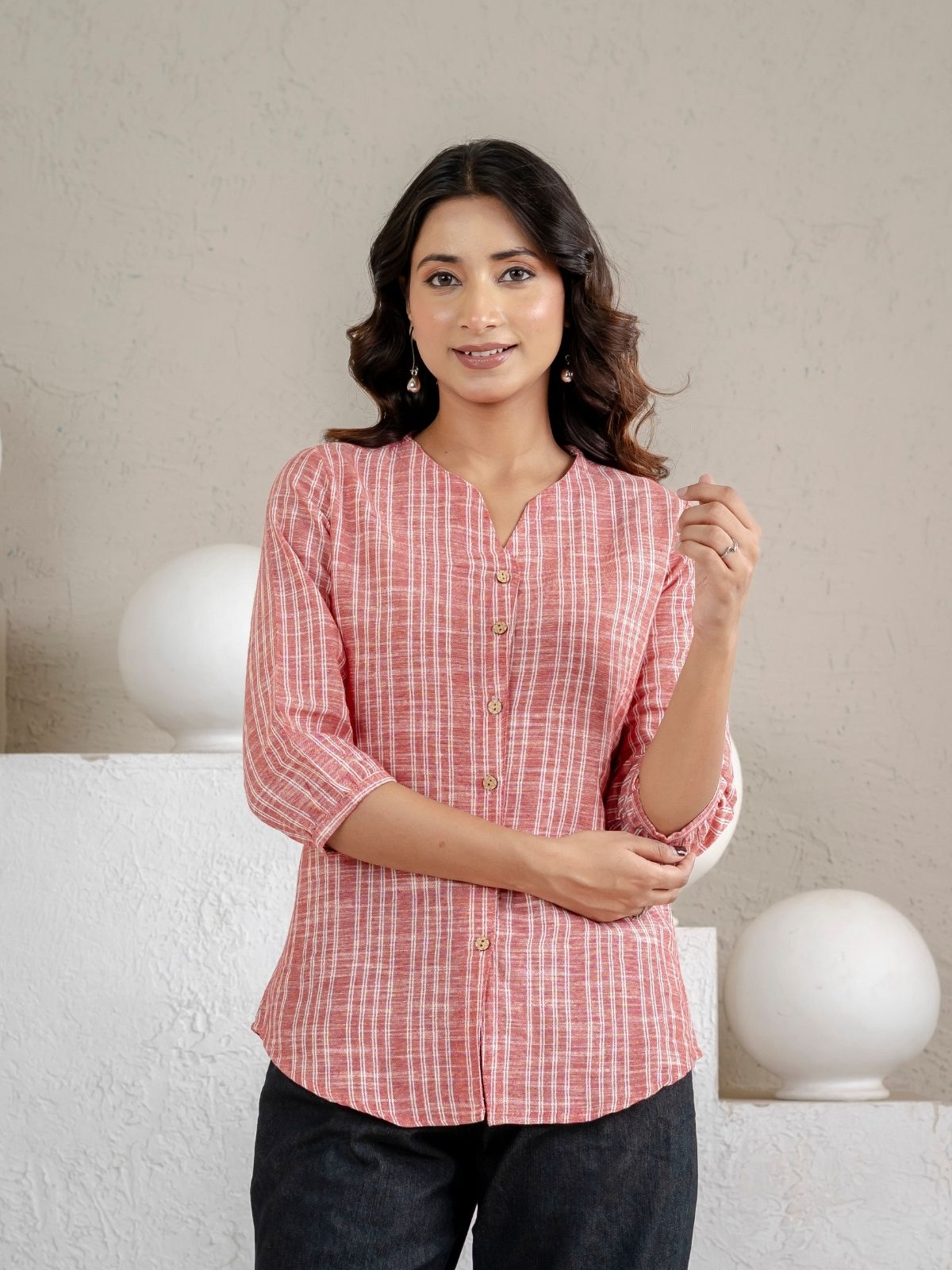Red Striped  Shirt