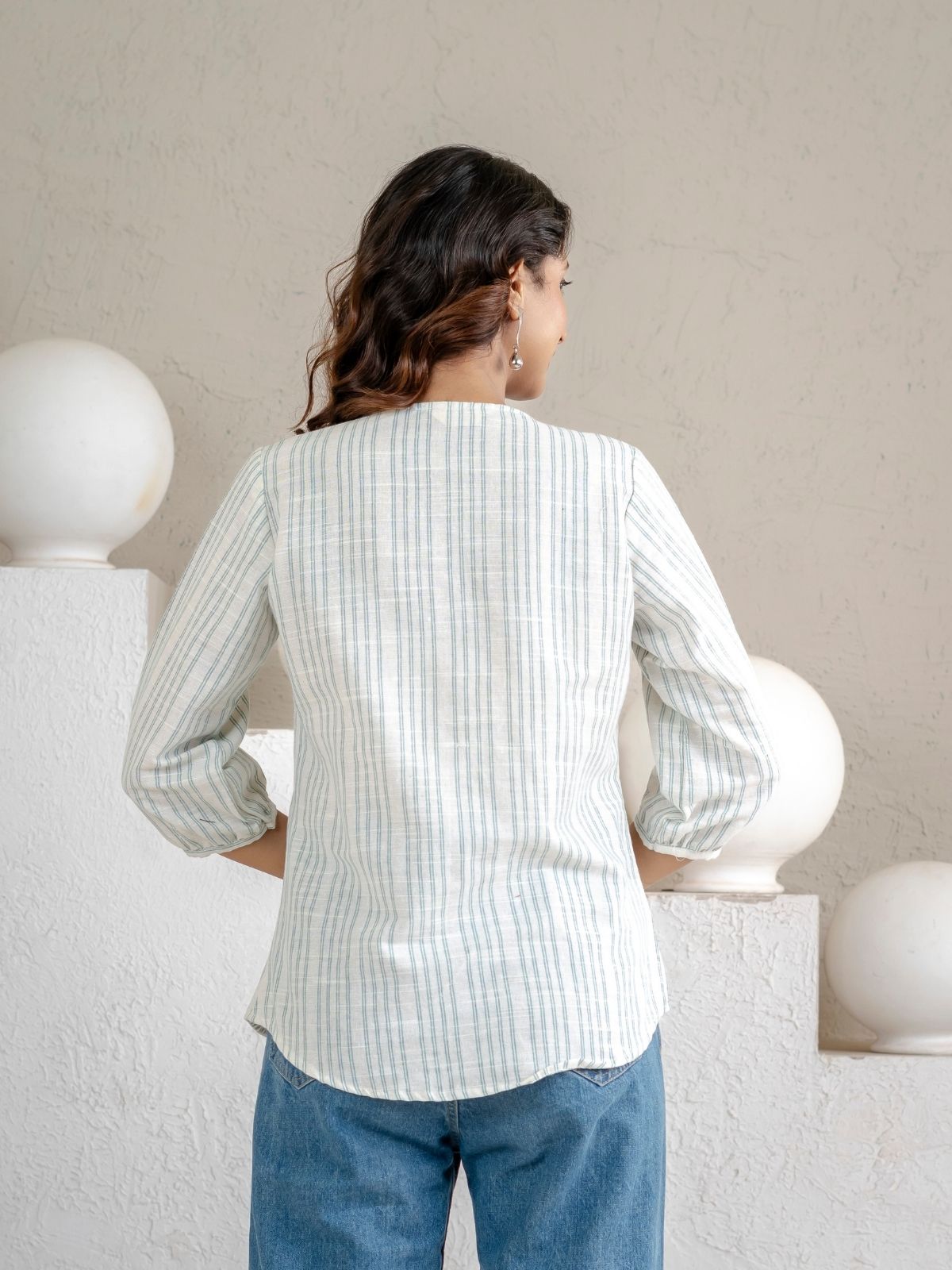 Light Green & Light Pink Striped Shirts Combo