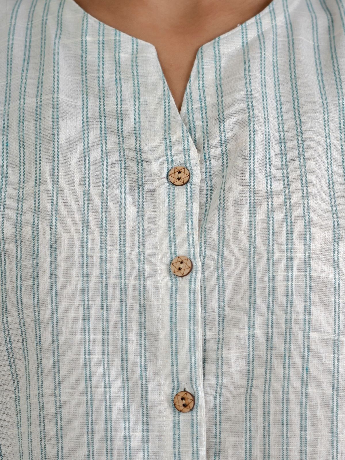 Green Striped  Shirt