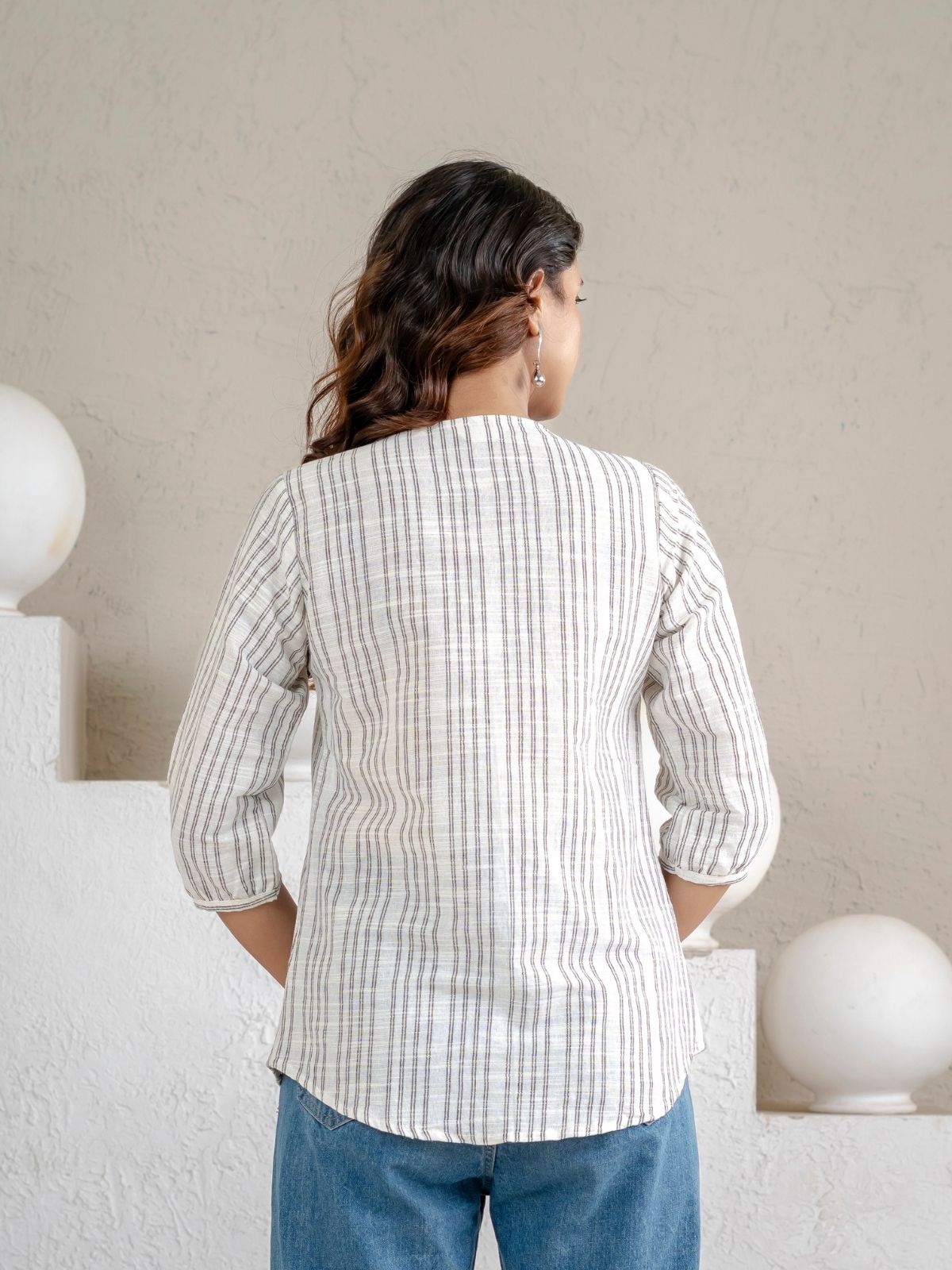 Light Green & Light Grey Striped Shirts Combo