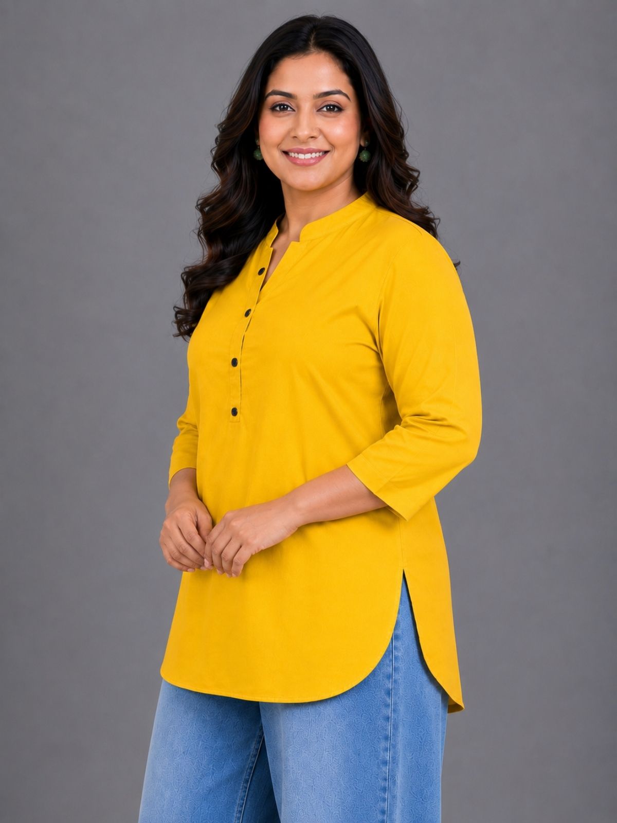 Yellow Everyday Cotton tops