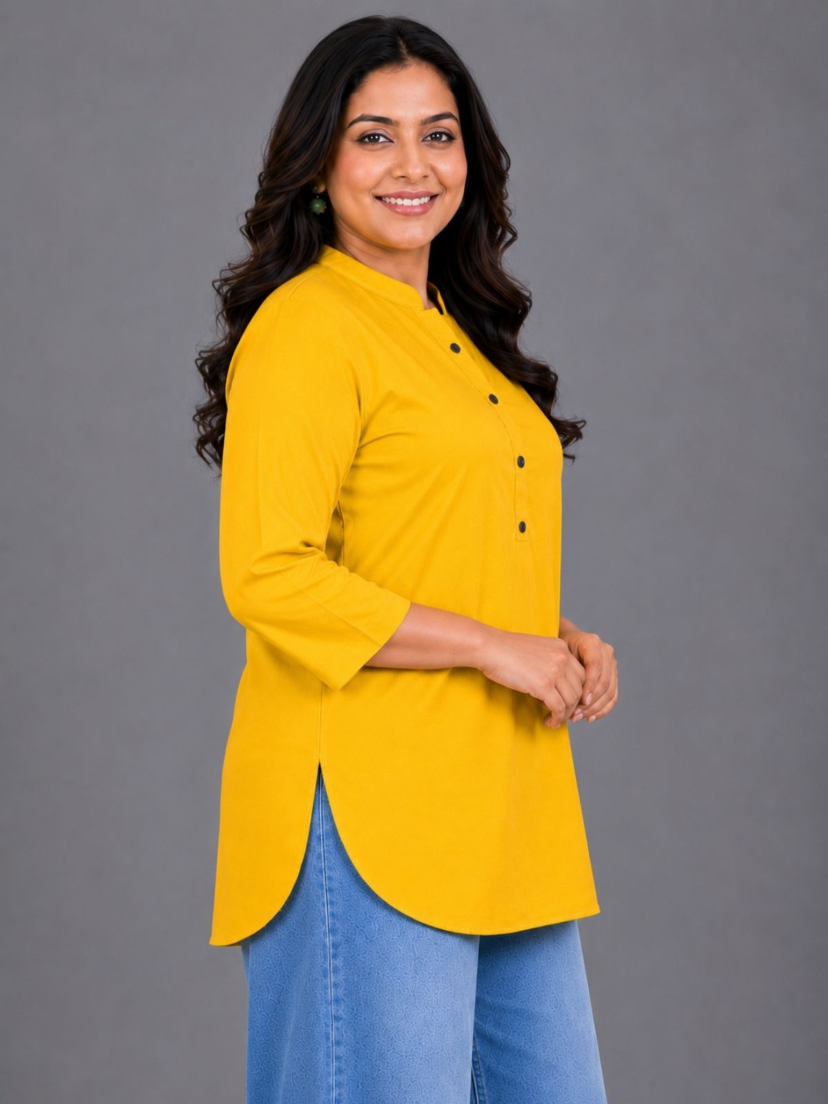 Yellow Everyday Cotton tops